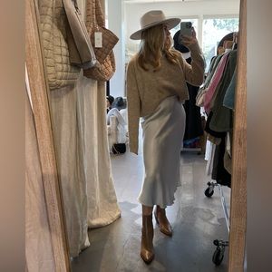 Silky Midi Skirt NWT